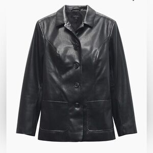 rag & bone Drew Faux Leather Blazer/Jacket Size 10 $558